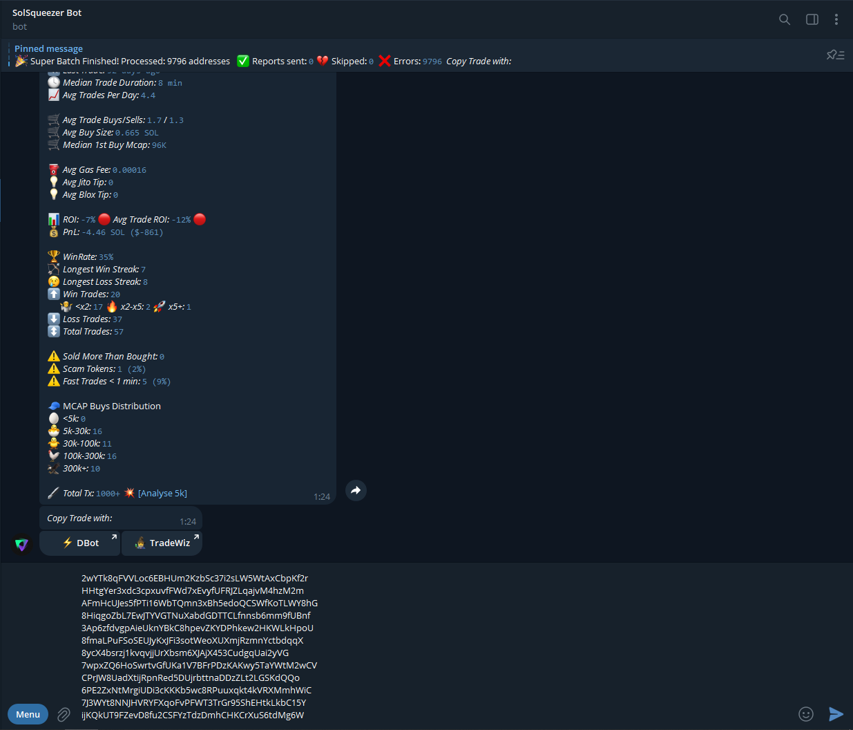 Wallet Analysis screenshot